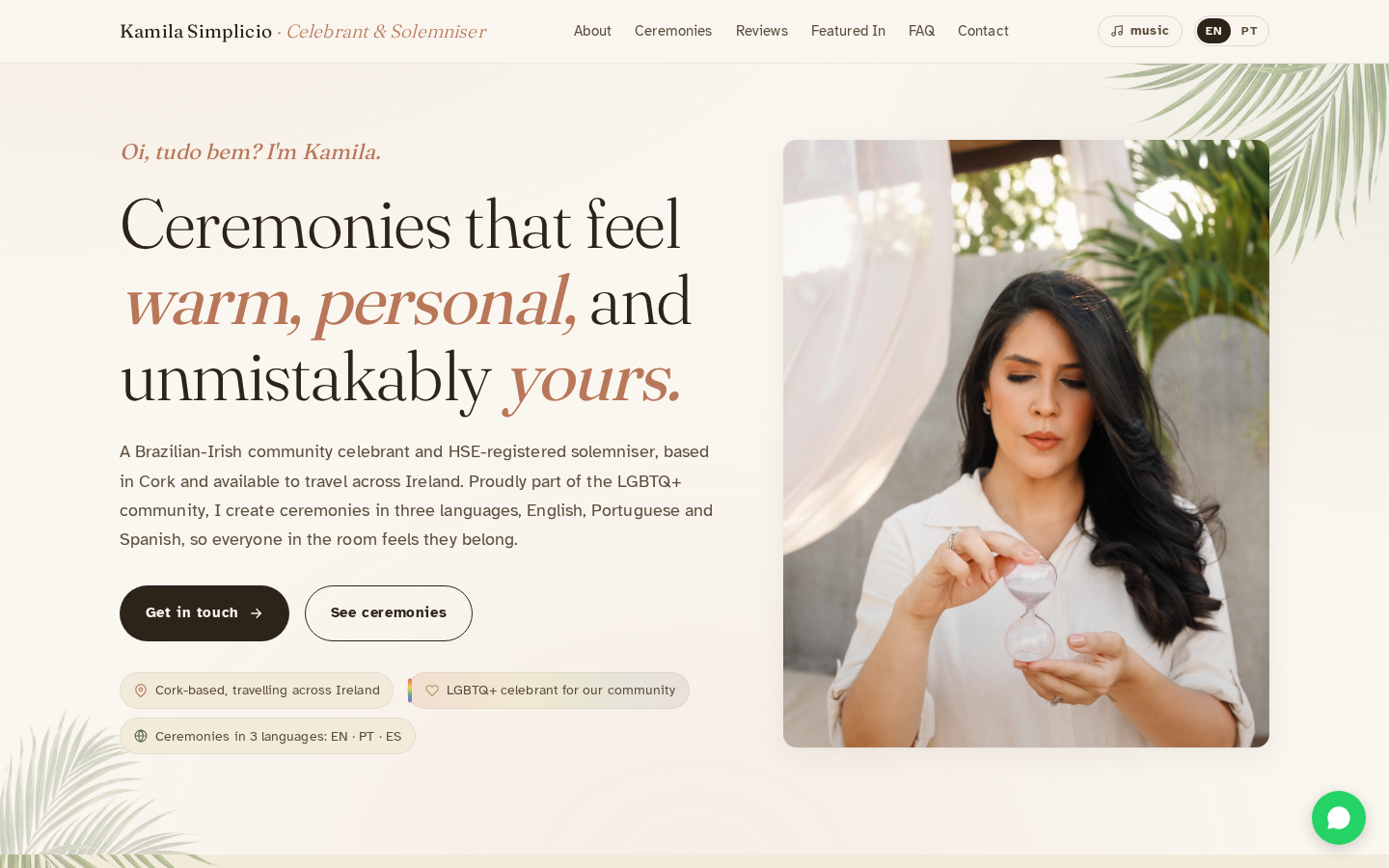 kamila simplicio celebrant site